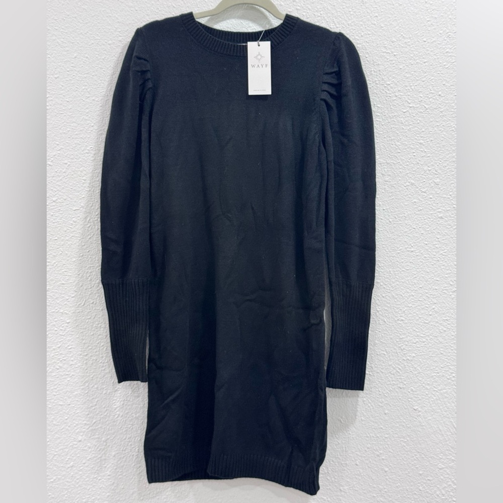 NWT WAYF Puff Sleeve Sweater Dress